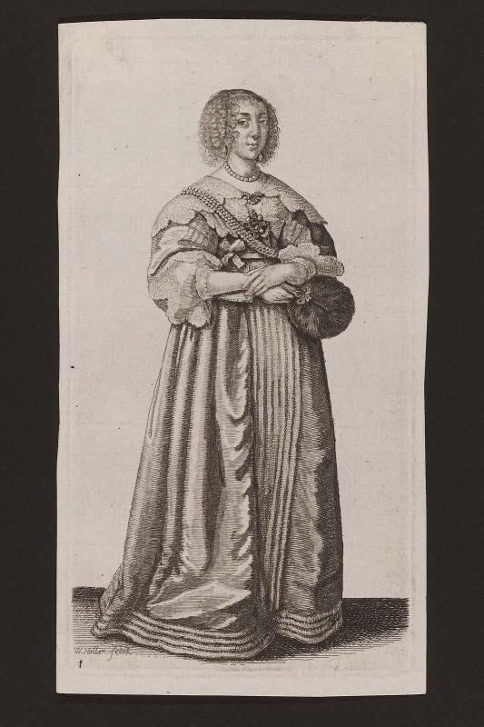 Ornatus Muliebris Anglicanus or the Severall Habits of English Women, from the Nobilitie to the Country Woman, as they are in these times 
(set of 26 plates), plate 1