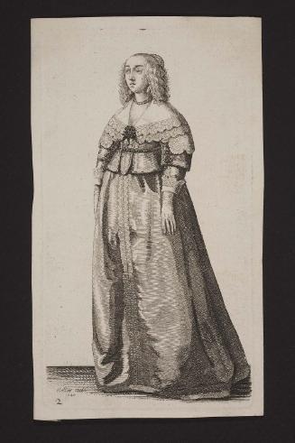 Ornatus Muliebris Anglicanus or the Severall Habits of English Women, from the Nobilitie to the Country Woman, as they are in these times 
(set of 26 plates), plate 2