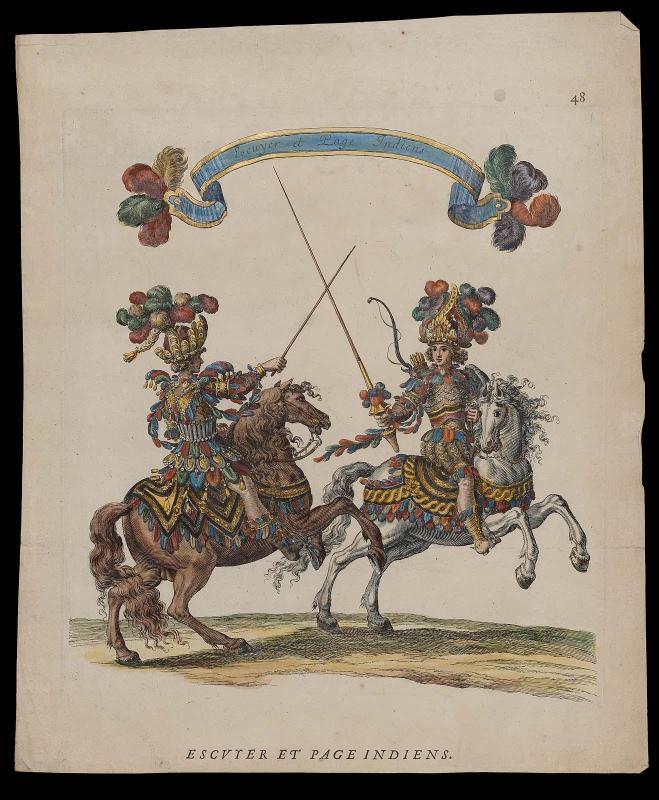 Course de testes et de bagues faites par le roy et par les princes en l'année 1662..., plate 48 (4th Quadrille)