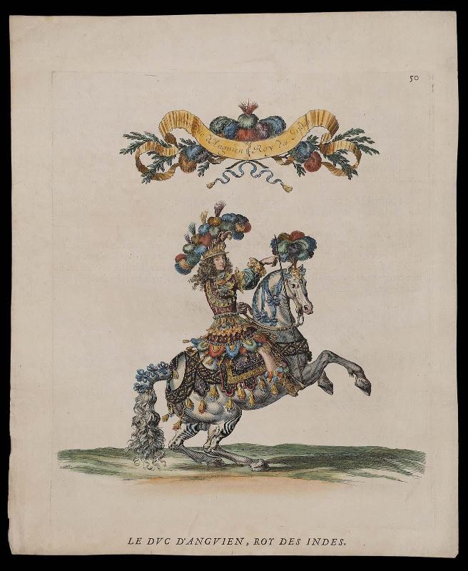 Course de testes et de bagues faites par le roy et par les princes en l'année 1662..., plate 50 (4th Quadrille)