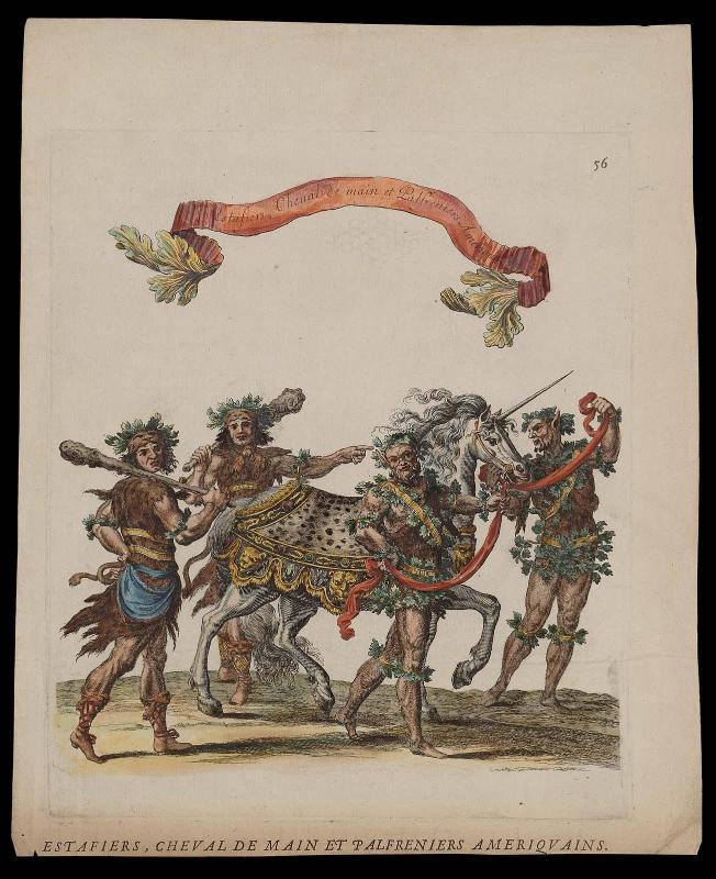 Course de testes et de bagues faites par le roy et par les princes en l'année 1662..., plate 56 (5th Quadrille)