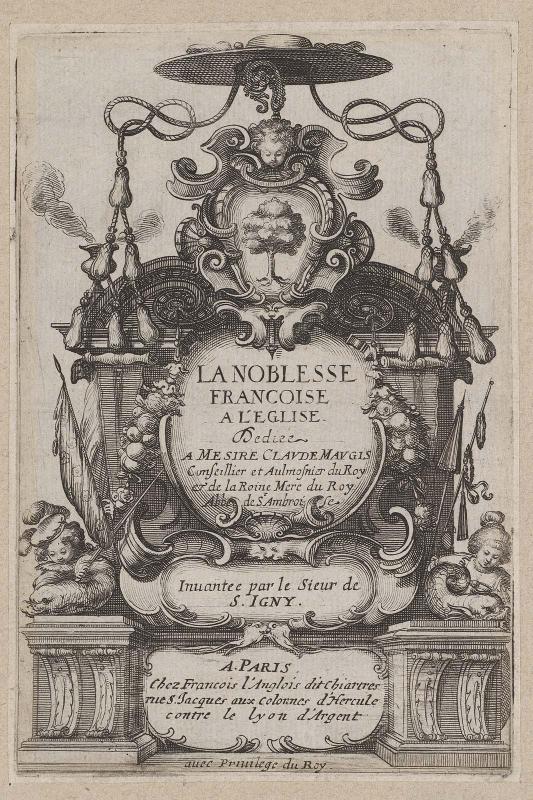 La Noblesse françoise à l'église (set of 13 plates), plate 1