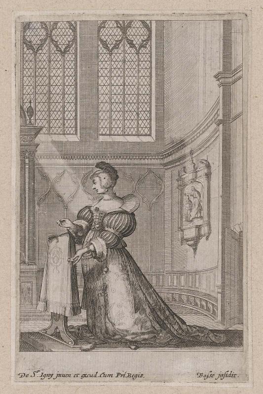 La Noblesse françoise à l'église (set of 13 plates), plate 7
