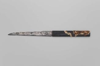 Kozuka with design of Nio and temple attendant