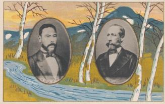 Kuroda Kiyotaka and Dr. Clark from the series The Fiftieth Anniversary of the Foundation of Hokkaido Imperial University