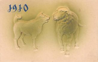 New Year's Card: Two Dogs