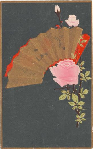 New Year's Card: Fans and Roses