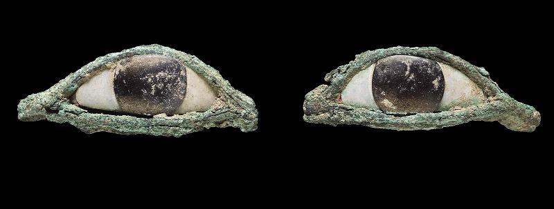 Inlay eyes for coffin