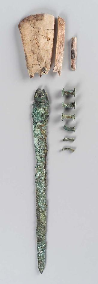 Dagger blade, pommel and rivets