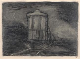Set Drawing for "Einstein on the Beach" Train Scene, Act II, Scene II (Scene A)