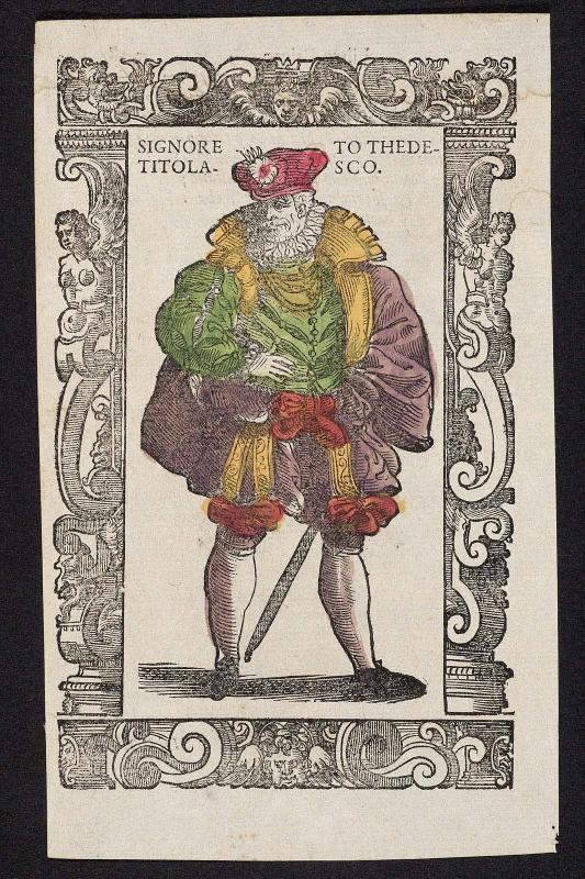 "Signore Titola to Thedesco," plate from Gli Habiti Antichi et Moderni di Diversi Parti del Mondo