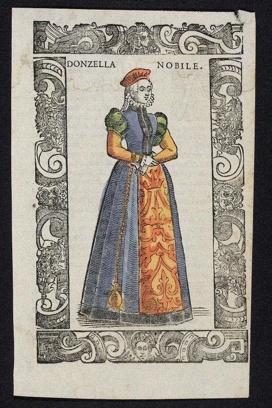 "Donzella Nobile," plate from Gli Habiti Antichi et Moderni di Diversi Parti del Mondo