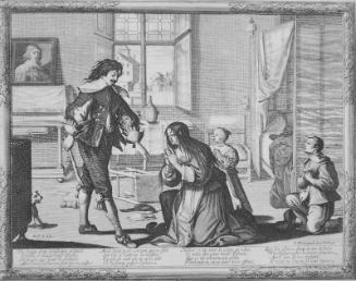 A Man Beating His Wife
