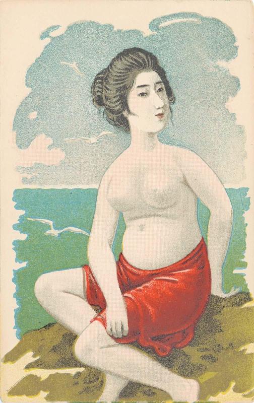 Female Nude by the Sea (from an unidentified series)