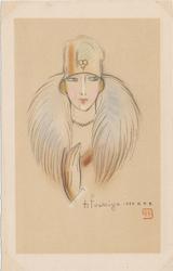 Woman with Fur Stole from Reijokai