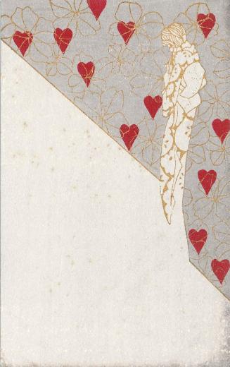 Woman against a Heart Background from the series Jojô ningyô:  Wakakihi no kanashimi (Lyrical Dolls:  The Sadness of Youth)