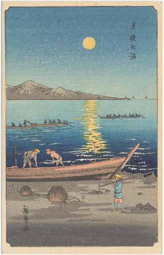 Moonlit Beach (Getsuyo no hama), based on an unidentified print by Hiroshige