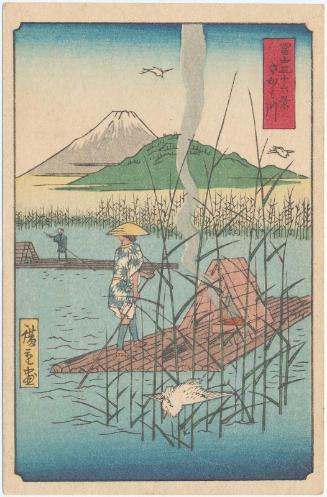 Reproduction of: The Sagami River (Sagamigawa), from the series Thirty-six Views of Mount Fuji (Fuji sanjûrokkei)