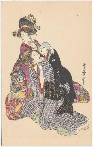 Reproduction of: Kisen Hôshi, from the series Modern Children as the Six Poetic Immortals (Tôsei kodomo rokkasen)