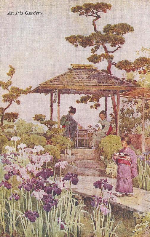An Iris Garden, from the series Flowers and Gardens of Japan by Ella Du Cane, in Japan Series No.35