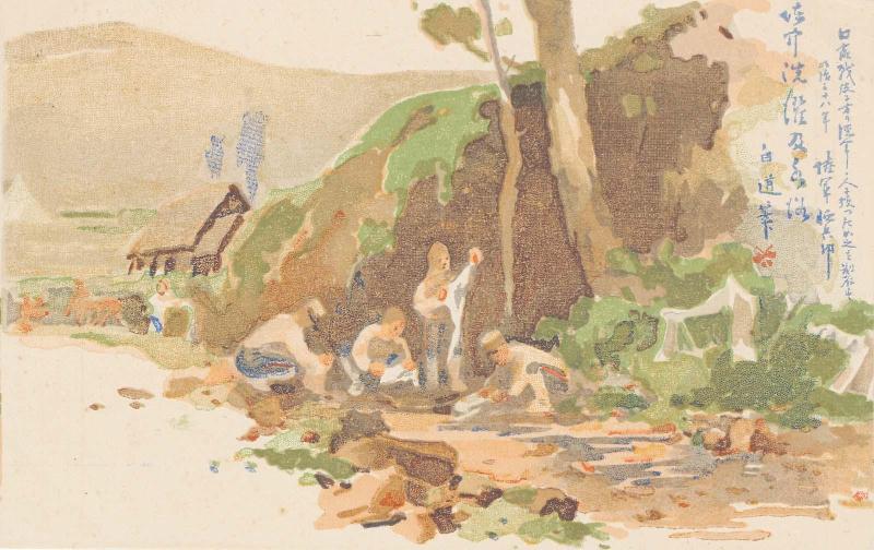 Soldiers Doing Laundry (from an unidentified series)