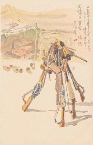 Soldier Taking a Rest in a Tent (from an unidentified series)