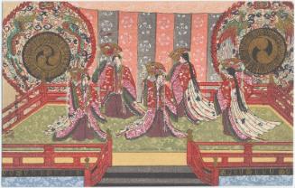Gosechi Dance, from the series Commemorating the Enthronement, Respectfully Painted by Terada Shûhô, with Revisions by Master Ikai Shôkoku, Genuine Woodblock Printing (Ikai Shôkoku gahaku kôetsu, Terada Shûhô kinsha, Gotairei kinen, jun mokuhan suri)