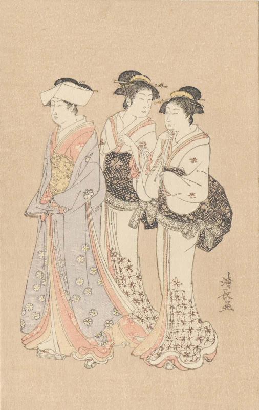 Reproduction of: Young Lady and Attendants on an Outing