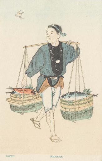 Fishmonger, Tokyo, from an unidentified series of street vendors