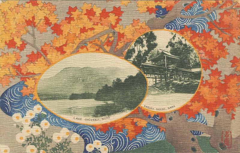Lake Chûzenji and Kasuga Shrine, Nara, from the series Commemoration of the Panama-Pacific International Exposition
