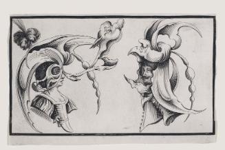 A Masked Woman and a Man Wearing Fantastic Headdresses
