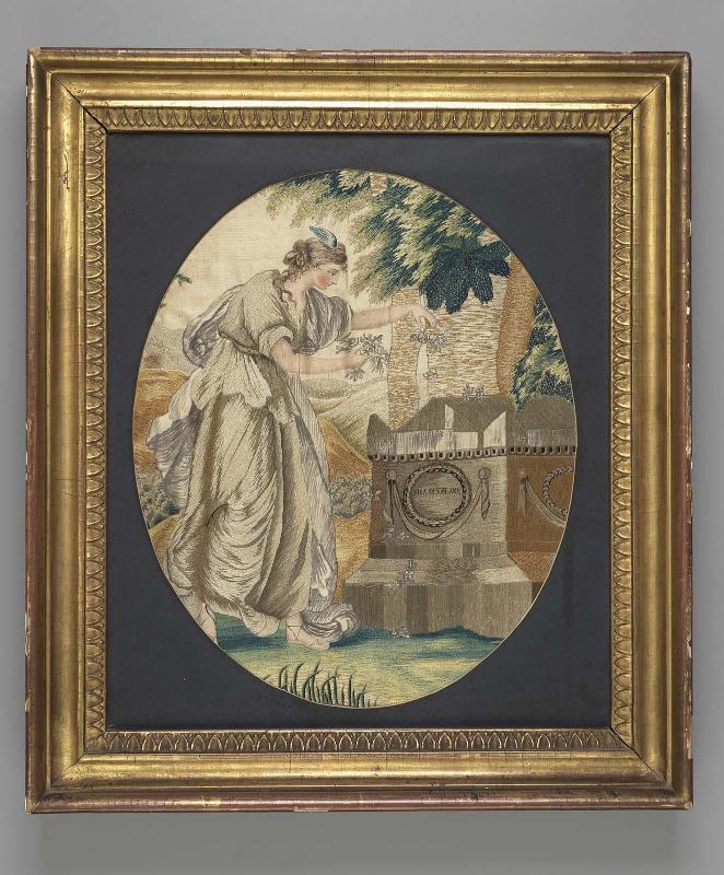 Embroidered mourning picture