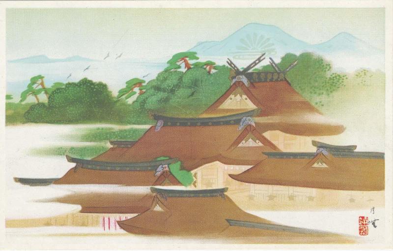 View of a Shrine from The Series The Commemoration of the Navy Inspection Ceremony  (Kankanshiki)