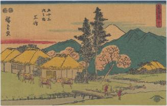 Reproduction of: No. 12 - Mishima, from the series The Tôkaidô Road - The Fifty-three Stations (Tôkaidô - Gojûsan tsugi no uchi)