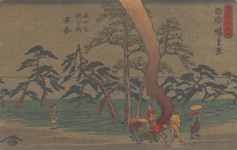 Reproduction of: No. 29 - Hamamatsu, from the series The Tôkaidô Road - The Fifty-three Stations (Tôkaidô - Gojûsan tsugi no uchi)