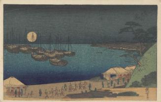 Reproduction of: Moon at Takanawa (Takanawa no tsuki), from the series Three Views of Famous Places in Edo (Edo meisho mittsu no nagame)