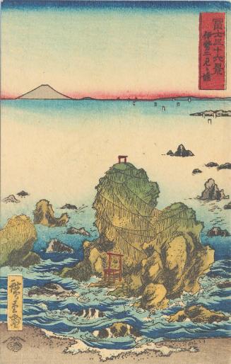 Reproduction of: Futami-ga-ura in Ise Province (Ise Futami-ga-ura), from the series Thirty-six Views of Mount Fuji (Fuji sanjûrokkei)