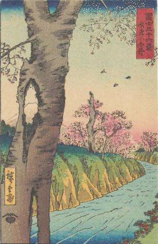 Reproduction of: Koganei in Musashi Province (Musashi Koganei), from the series Thirty-six Views of Mount Fuji (Fuji sanjûrokkei)