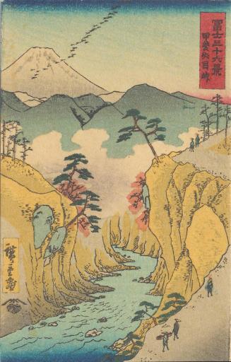Reproduction of: Inume Pass in Kai Province (Kai Inume tôge), from the series Thirty-six Views of Mount Fuji (Fuji sanjûrokkei)