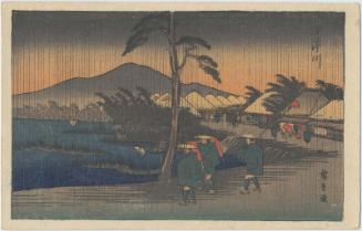 Nakatsugawa, based on an unidentified print by Hiroshige