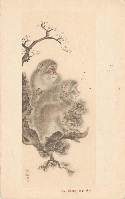 Monkeys, based on a painting by Sosen