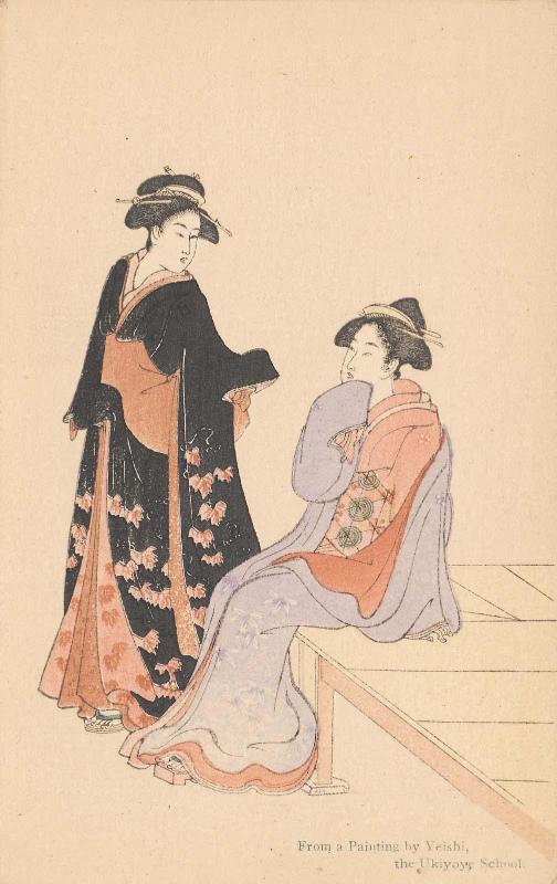 Two Women, based on a painting or print by Eishi