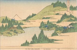 On the Lake Hakone, No. 3 from an unidentified series; reproduction of: Hakone Lake In Sagami Province (Sôshû Hakone no kosui), from the series Thirty-six Views of Mount Fuji (Fugaku sanjûrokkei)