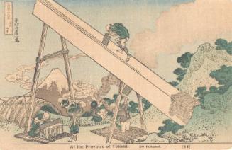 At the Province of Tôtômi, No. 11 from an unidentified series; reproduction of: In the Mountains of Tôtômi Province (Tôtômi sanchû), from the series Thirty-six Views of Mount Fuji (Fugaku sanjûrokkei)