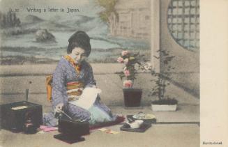 Writing a Letter in Japan, No. J 32 (from an unidentified series)