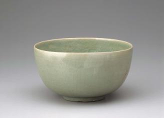Bowl with Impressed Lotus and Arabesque Design