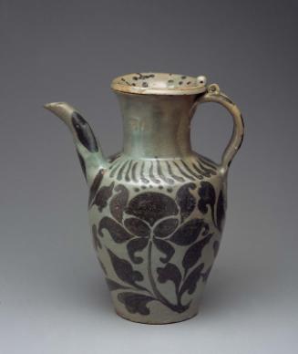 Wide-necked ewer with lid