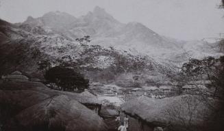 To the North of Seoul: Clothes washing, Valley looking towards Three peaked Mountain (NRICP Relic No.: 2908)