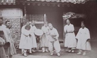 Character performers and musicians in the inner court of a monastery (NRICP Relic No.: 2918)