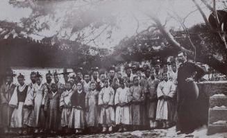 The Foreign School in courtyard before building (NRICP Relic No.: 2875)